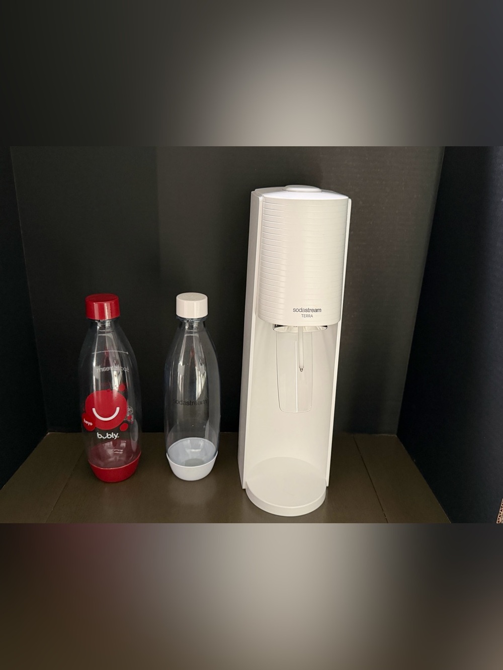 SodaStream Terra White Home Soda Maker with 2 Reusable Bottles